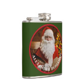 Vintag Retro Santa Claus Weihnachten personalisier Flachmann (Rechts)