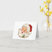 Vintag Retro Santa Clause Weihnachtskarte Karte (Gelbe Blume)