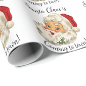 VINTAG/ RETRO SANTA GESCHENKPAPIER (Rolleneckpunkt)
