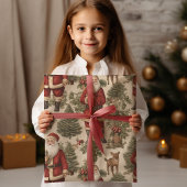 Vintag Retro Santa Geschenkpapier