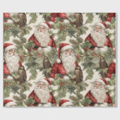 Vintag Retro Santa Geschenkpapier (Flach)