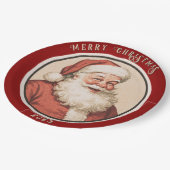 Vintag Retro Santa Pappteller (Schrägansicht)