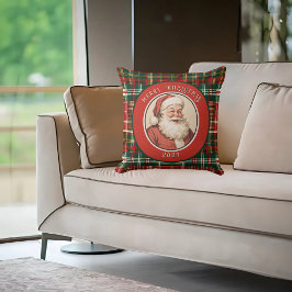 Vintag Retro Santa Rustica Kariert Kissen