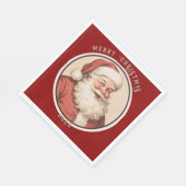 Vintag Retro Santa Serviette (Ecke)