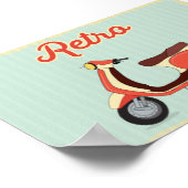 Vintag Retro Scooter Poster (Ecke)