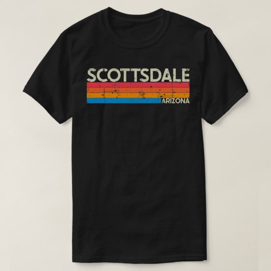 Vintag Retro Scottsdale Arizona Distressed T-Shirt (Design vorne)