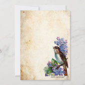 Vintag Retro Secret Garden Tee Party Einladung (Rückseite)