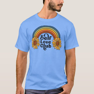 Vintag Retro Self Liebe Club Sonnenblumen Rainbow  T-Shirt