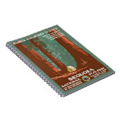 Vintag Retro Sequoia Nationalparkreise Notizblock (Rechte Seite)