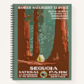 Vintag Retro Sequoia Nationalparkreise Notizblock (Vorderseite)