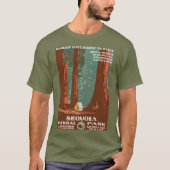 Vintag Retro Sequoia Nationalparkreise T-Shirt (Vorderseite)