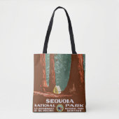 Vintag Retro Sequoia Nationalparkreise Tasche (Vorderseite)