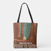 Vintag Retro Sequoia Nationalparkreise Tasche (Rückseite)