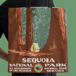 Vintag Retro Sequoia Nationalparkreise Tasche