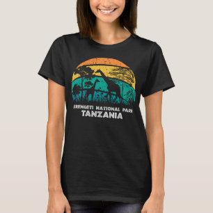 Vintag Retro Serengeti Nationalpark, Tansania Af T-Shirt