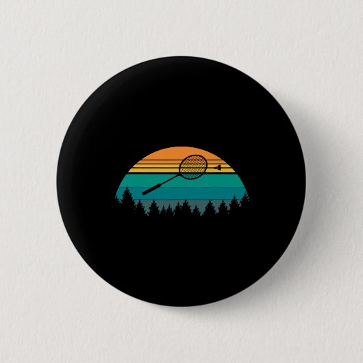 Vintag Retro Shuttle Badminton 2 Button (Vorderseite)