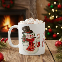 Vintag Retro Snowman Frohe Weihnachten
