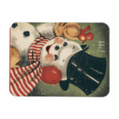 Vintag Retro Snowman Holiday Magnet (Horizontal)