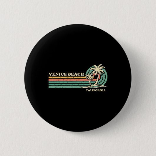 Vintag Retro Sommerferien Button (Vorderseite)