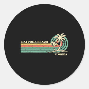 Vintag Retro Sommerferien Florida Daytona Strand Runder Aufkleber