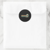Vintag Retro Sommerferien Runder Aufkleber (Tasche)