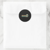 Vintag Retro Sommerferien Runder Aufkleber (Tasche)