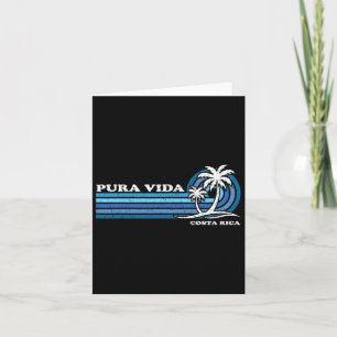 Vintag Retro Sommerurlaub Costa Rica Pura Vida Karte