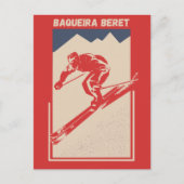 Vintag Retro Spanish Ski Resort Baqueira Beret Postkarte (Vorderseite)