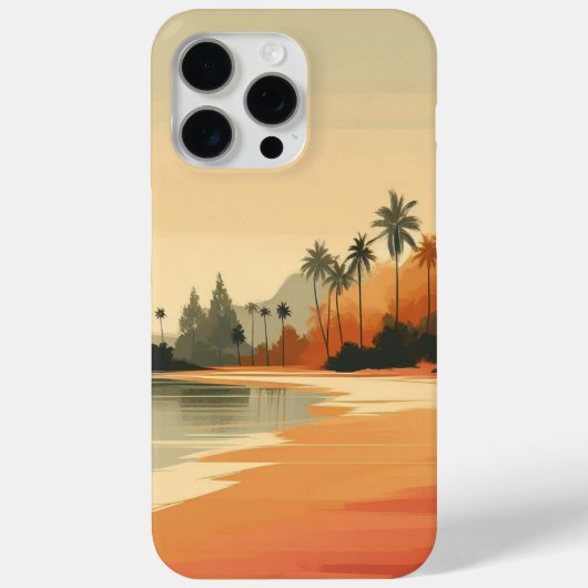 Vintag/Retro-Strand/tropisch Case-Mate iPhone Hülle (Rückseite)