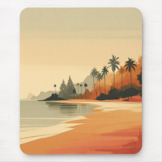 Vintag/Retro-Strand/tropisch Mousepad (Vorne)