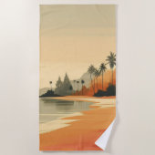 Vintag/Retro-Strand/tropisch Strandtuch (Vorderseite)