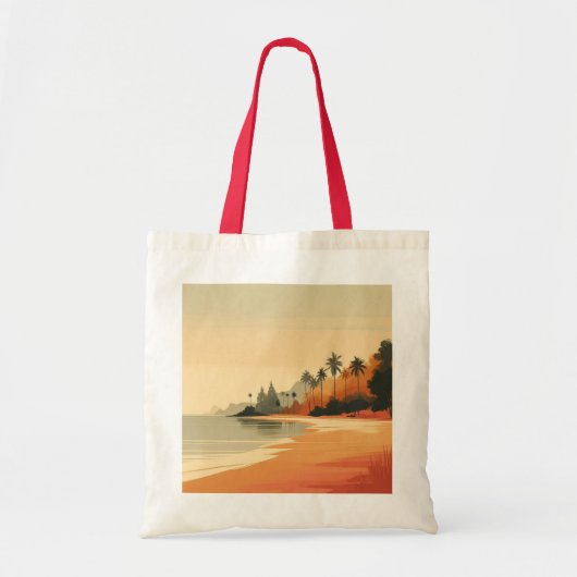 Vintag/Retro-Strand/tropisch Tragetasche (Vorne)