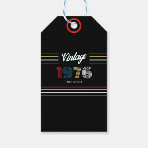 Vintag Retro Stripe 1976 50. Geburtstag oder Wiede Geschenkanhänger