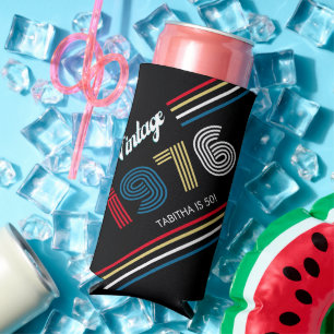 Vintag Retro Stripe 1976 50. Geburtstag oder Wiede Selters Dosenkühler