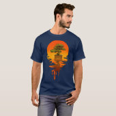 Vintag Retro Style Bonsai T-Shirt (Vorne ganz)