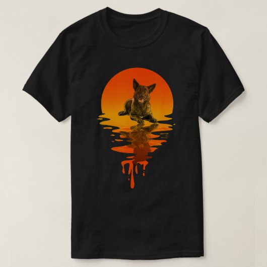 Vintag Retro Style Dutch Shepherd T-Shirt (Design vorne)