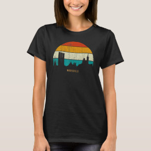 Vintag Retro Style France City skyline city city T-Shirt