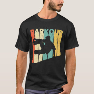 Vintag Retro Style Parkour Silhouette T-Shirt
