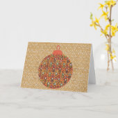 Vintag Retro Style Spaß Weihnachtsfeiertag Karte (Gelbe Blume)