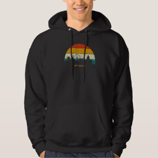 Vintag Retro Style Sunset City Skyline City City Hoodie