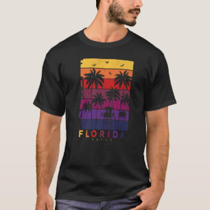 Vintag Retro Style Sunset Exotic Summer Miami Bea T-Shirt