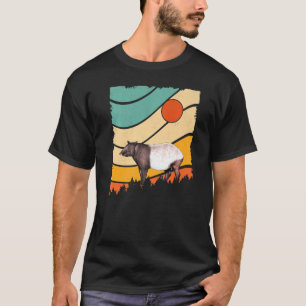 Vintag Retro Style Tapir Sunset Wild Animal Malay T-Shirt