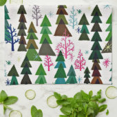 Vintag Retro Style Weihnachtsküche Handtuchspuren Küchentuch (Gefaltet)