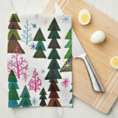 Vintag Retro Style Weihnachtsküche Handtuchspuren Küchentuch (Viertel Falte)