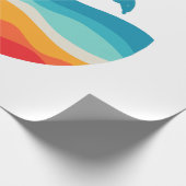 Vintag Retro Summer Time Beach Dolphin Geschenkpapier (Ecke)