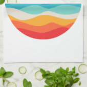 Vintag Retro Summer Time Beach Dolphin Geschirrtuch (Gefaltet)