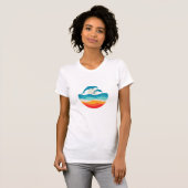 Vintag Retro Summer Time Beach Dolphin T-Shirt (Vorne ganz)