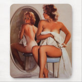 Vintag Retro Sun Tan Pinup Mousepad (Vorne)
