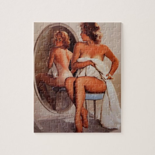 Vintag Retro Sun Tan Pinup Puzzle (Vertikal)