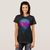 Vintag Retro Sunset Chameleon T-Shirt (Vorne ganz)